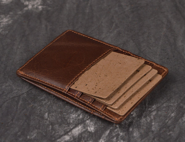 DEEPKEE original nubuck handmade full-grain genuine leather cowhide bag DEEPKEEE HANDMADE | RFID antimagnetic-cowhide oiled wax leather wallet No.J_W033