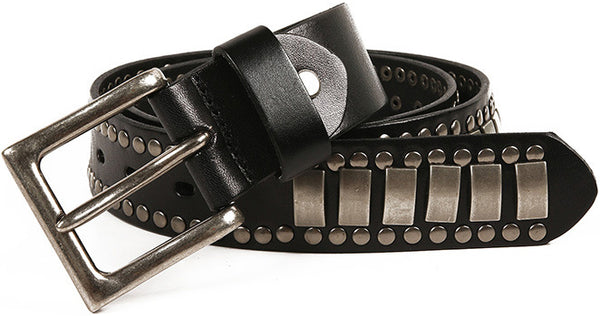 DEEPKEE original nubuck handmade full-grain genuine leather cowhide bag Deepkee Handcrafted Cowhide Studded Belt #655759