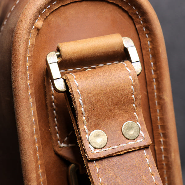DEEPKEE original nubuck handmade full-grain genuine leather cowhide bag The Kasilof DEEPKEE HANDMADE LEATHER #9017