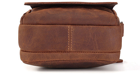 DEEPKEE original nubuck handmade full-grain genuine leather cowhide bag Best Leather Vertical Handbag Side Bag Messenger Bag #6567