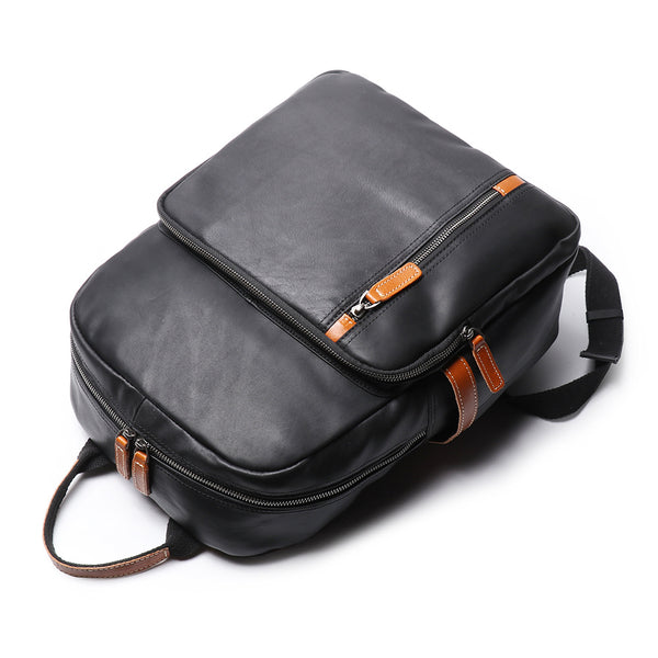 DEEPKEE original nubuck handmade full-grain genuine leather cowhide bag The Cowhide Travel Backpack #1788