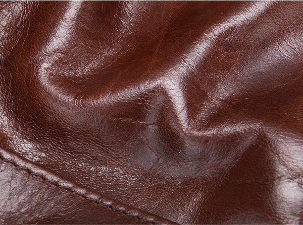 DEEPKEE original nubuck handmade full-grain genuine leather cowhide bag DEEPKEE Leather Bifold Chain Wallet 7515