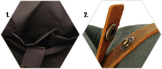 DEEPKEE original nubuck handmade full-grain genuine leather cowhide bag Deepkee Retro Travel Canvas Backpack #5191_1