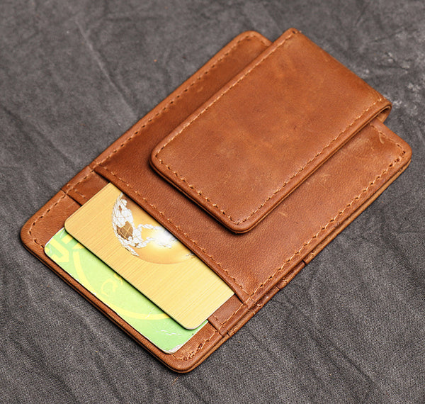 DEEPKEE original nubuck handmade full-grain genuine leather cowhide bag DEEPKEEE LEATHER | Minimalist RFID Blocking, Credit Card Holder For Men & Women No.J033