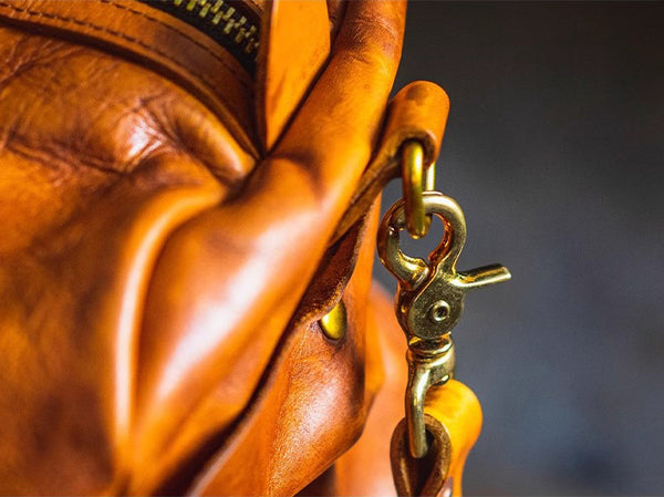 DEEPKEE original nubuck handmade full-grain genuine leather cowhide bag Weekender Bag LB6759