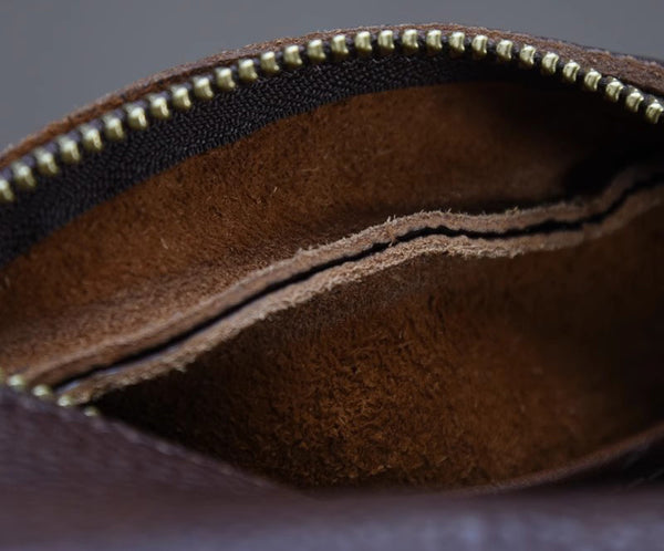 DEEPKEE original nubuck handmade full-grain genuine leather cowhide bag Fashionable Handmade Leather Chest Bag Sling Bag Sling Pack #604272