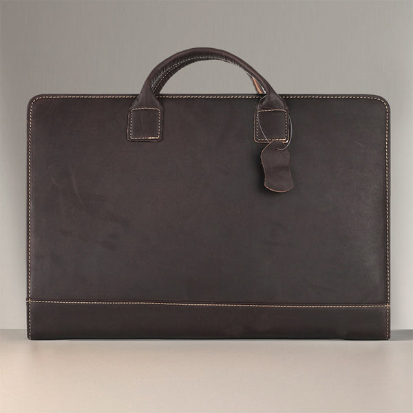 DEEPKEE original nubuck handmade full-grain genuine leather cowhide bag DEEPKEE genuine leather multifunctional briefcase 15.6 inch men's bag #2220