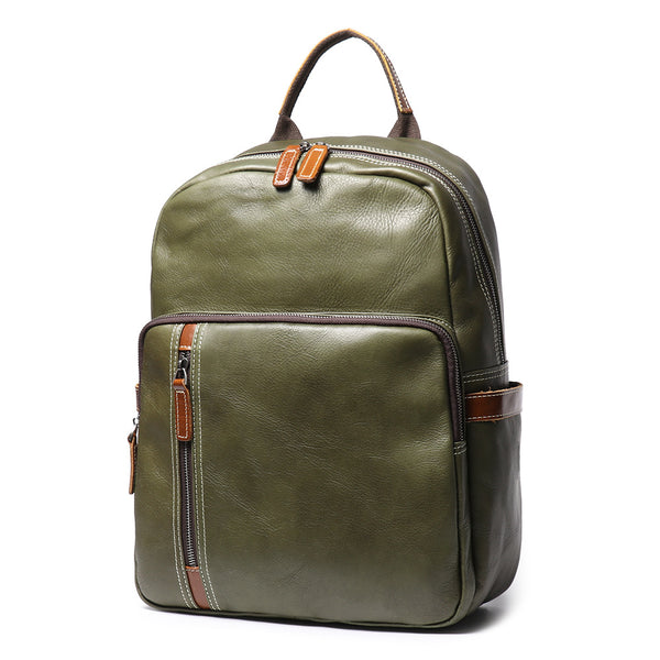 DEEPKEE original nubuck handmade full-grain genuine leather cowhide bag The Cowhide Travel Backpack #1788