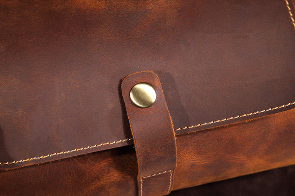 DEEPKEE original nubuck handmade full-grain genuine leather cowhide bag Vintage Leather Cylindricity Crossbody Bags No.SF061