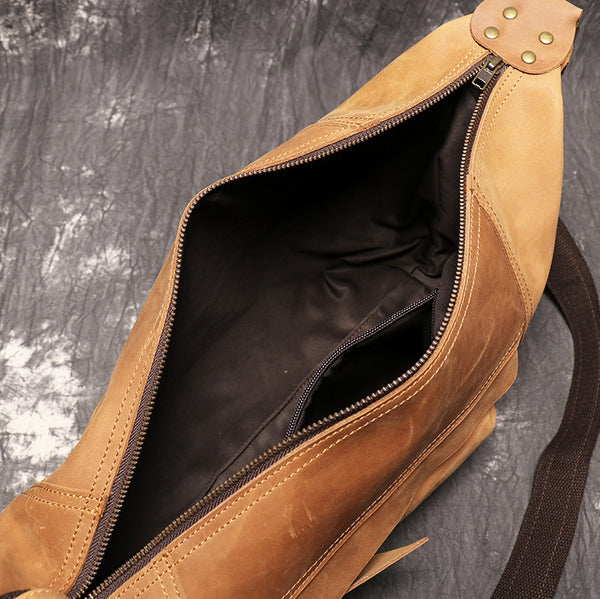 DEEPKEE original nubuck handmade full-grain genuine leather cowhide bag San Francisco 49ers Mountaineering bag No.30149