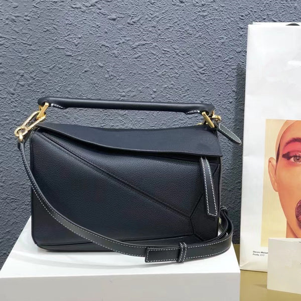 DEEPKEE original nubuck handmade full-grain genuine leather cowhide bag The Puzzle Edge bag in classic calfskin #688