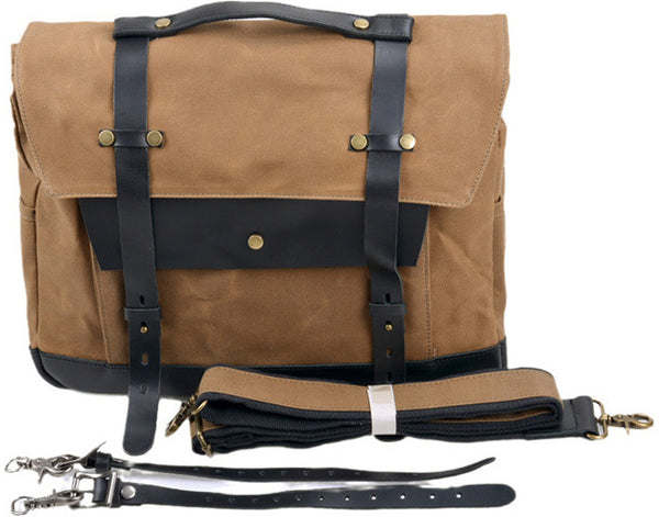 DEEPKEE original nubuck handmade full-grain genuine leather cowhide bag DEEPKEE®New Design Knight Bags, tail bags, riding equipment #9719