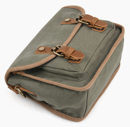 DEEPKEE original nubuck handmade full-grain genuine leather cowhide bag DEEPKEE HANDMADE LEATHER® Canvas photography bag #5149ND