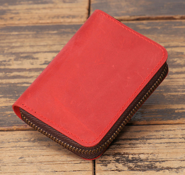 DEEPKEE original nubuck handmade full-grain genuine leather cowhide bag DEEPKEEE HANDMADE Mouth Organ Wallet/Card Holder No.J005