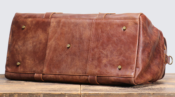 DEEPKEE original nubuck handmade full-grain genuine leather cowhide bag Marty Nubuck Duffle Bag No.S1618