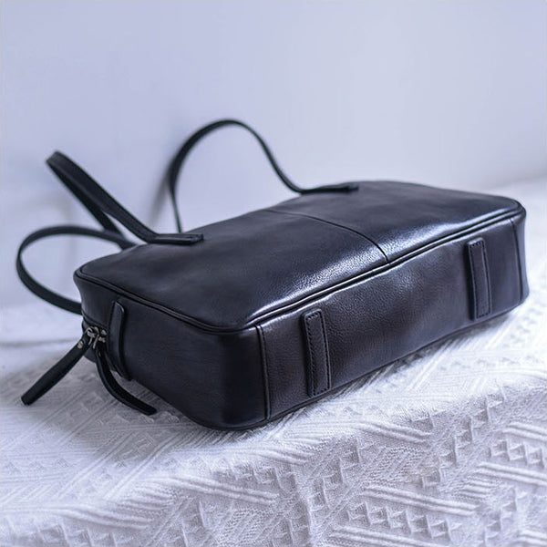 DEEPKEE original nubuck handmade full-grain genuine leather cowhide bag Original Vegetable Tanned Cowhide Niche Shoulder Armpit Bag Handbag Replica handbag. #19133