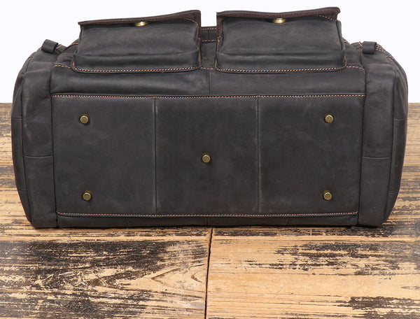 DEEPKEE original nubuck handmade full-grain genuine leather cowhide bag The Cambridge Travel Luggage Bag #0571-1