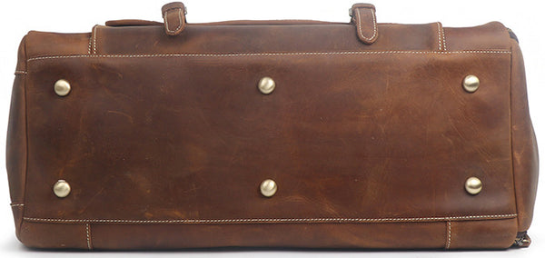 DEEPKEE original nubuck handmade full-grain genuine leather cowhide bag DEEPKEE HANDMADE | Caesar Crazy Horse Leather Luggage bag No.1188