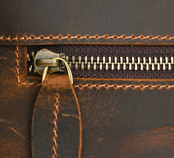 DEEPKEE original nubuck handmade full-grain genuine leather cowhide bag Travel Rucksack School Backpack No1811