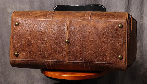 DEEPKEE original nubuck handmade full-grain genuine leather cowhide bag DEEPKEE LEATHER | Sheridan Style Duffle Bag No.30009-5