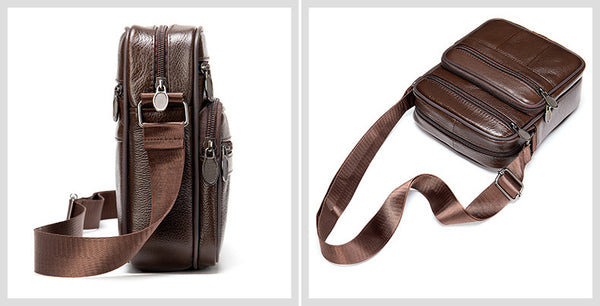 DEEPKEE original nubuck handmade full-grain genuine leather cowhide bag Deepkee Handcraft leather shoulder crossbody small bag #1180500