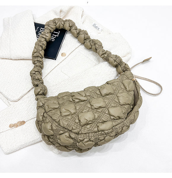 DEEPKEE original nubuck handmade full-grain genuine leather cowhide bag Gnocchi Bag Cross-Body Cozy Bag 雲朵包 WXQ-2