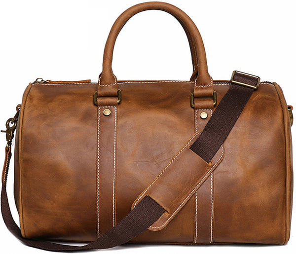 DEEPKEE original nubuck handmade full-grain genuine leather cowhide bag DEEPKEE LEATHER | Recht Trip Travel Bag No.1028