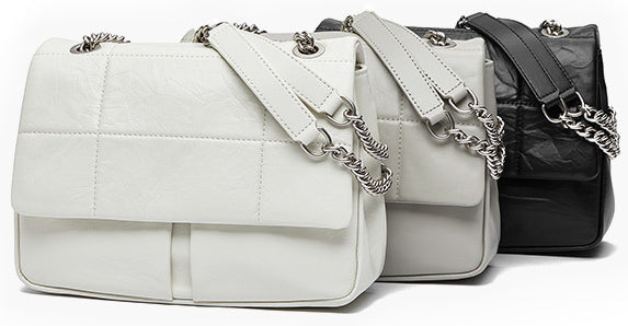 DEEPKEE original nubuck handmade full-grain genuine leather cowhide bag New Chain Stray Bag Vagrant Bag JY361