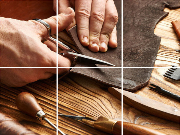 DEEPKEE original nubuck handmade full-grain genuine leather cowhide bag Deepkee Leather Carving Craft Wallet #YD-104