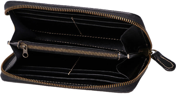 DEEPKEE original nubuck handmade full-grain genuine leather cowhide bag Tooled Ganesha Elephant God Handmade Leather Wallets #201123