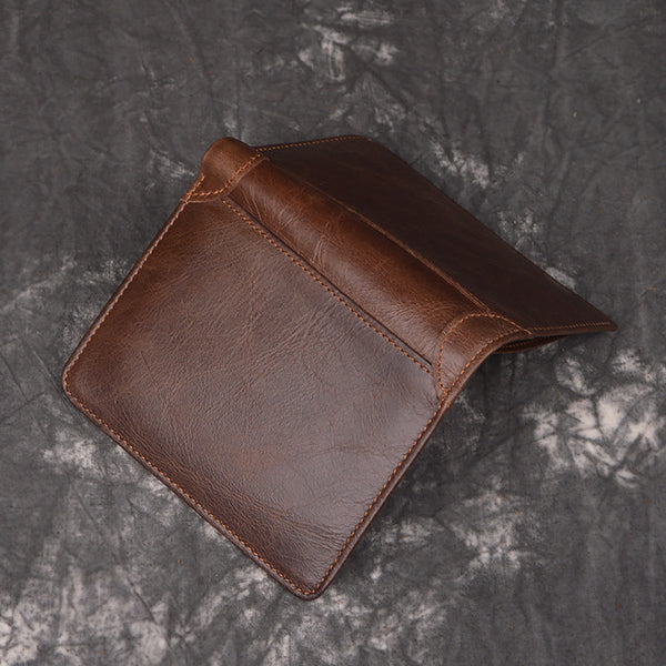 DEEPKEE original nubuck handmade full-grain genuine leather cowhide bag DEEPKEE LEATHER | Soft Cowhide Wallet No.1989