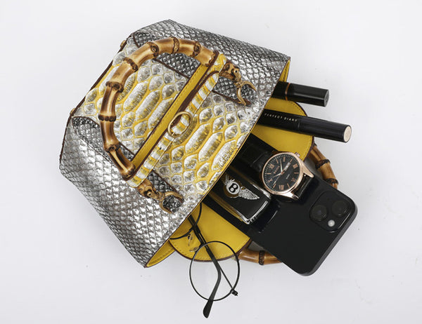 DEEPKEE original nubuck handmade full-grain genuine leather cowhide bag python bag #cloud bag #snakeskin bag #black and white bag #gift for her #genuine leather bag #python handbag #clutch #handbag #