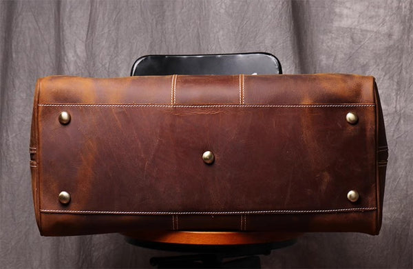 DEEPKEE original nubuck handmade full-grain genuine leather cowhide bag DEEPKEE LEATHER | The Lincoln Travel Bag No.30075