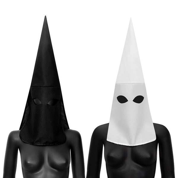 DEEPKEE original nubuck handmade full-grain genuine leather cowhide bag Penitentes Initiation hood punk witch's hat #FHT008