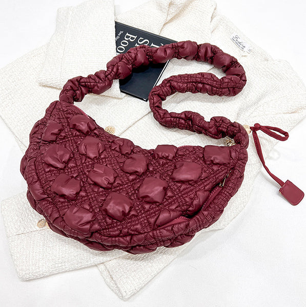 DEEPKEE original nubuck handmade full-grain genuine leather cowhide bag Gnocchi Bag Cross-Body Cozy Bag 雲朵包 WXQ-2