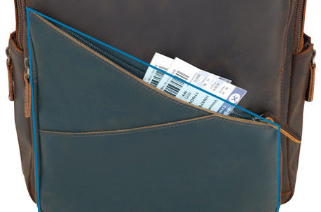 DEEPKEE original nubuck handmade full-grain genuine leather cowhide bag DEEPKEE WALKER LEATHER BACKPACK #3774