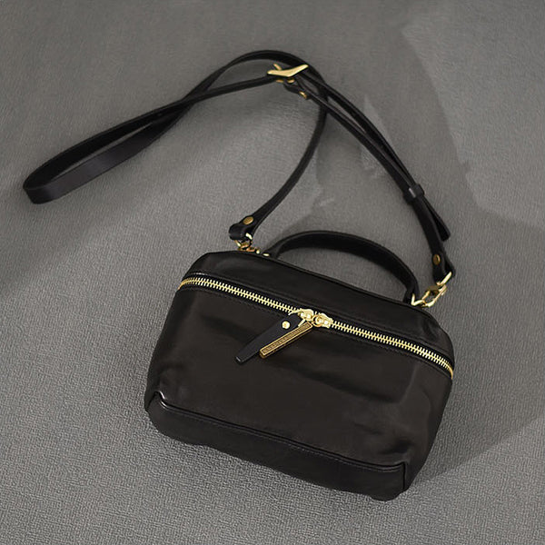 DEEPKEE original nubuck handmade full-grain genuine leather cowhide bag DEEPKEE Vegetable Tanned Cowhide Niche Premium Hand Small Square Bag #231006