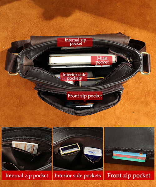 DEEPKEE original nubuck handmade full-grain genuine leather cowhide bag DEEPKEE handmade leather satchel #819