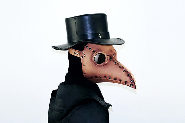 DEEPKEE original nubuck handmade full-grain genuine leather cowhide bag Deepkee Steampunk Medieval Plague Beak Mask #HG65005