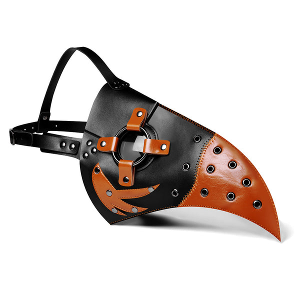 DEEPKEE original nubuck handmade full-grain genuine leather cowhide bag PLAGUED HALLOWEEN MASK #FPBM025