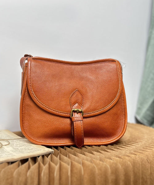 DEEPKEE original nubuck handmade full-grain genuine leather cowhide bag Leather Saddle Satchel Bag #1109