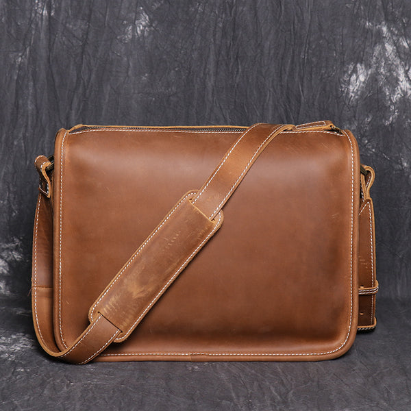 DEEPKEE original nubuck handmade full-grain genuine leather cowhide bag The Kasilof DEEPKEE HANDMADE LEATHER #9017