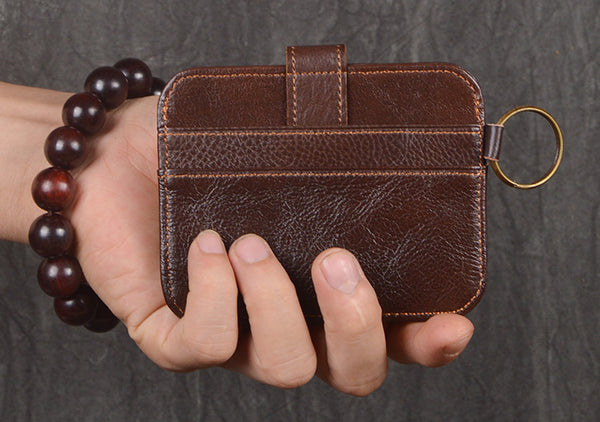 DEEPKEE original nubuck handmade full-grain genuine leather cowhide bag DEEPKEEE HANDMADE | Aged Style Basic Card Holder No.J032