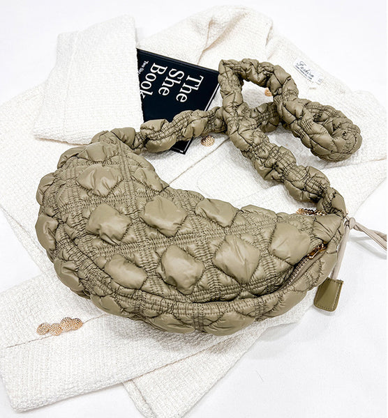 DEEPKEE original nubuck handmade full-grain genuine leather cowhide bag Gnocchi Bag Cross-Body Cozy Bag 雲朵包 WXQ-2