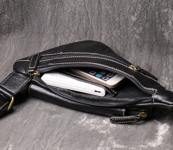 DEEPKEE original nubuck handmade full-grain genuine leather cowhide bag Handmade sling bag No.30036