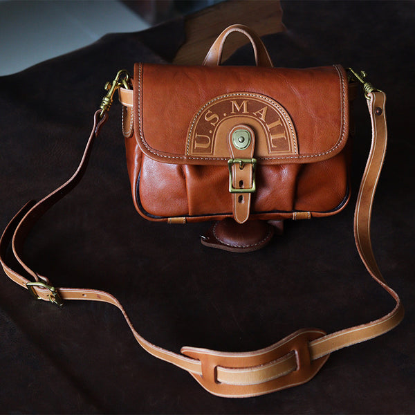 DEEPKEE original nubuck handmade full-grain genuine leather cowhide bag Literary Style Pleated, Vintage Messenger Bag No.190670