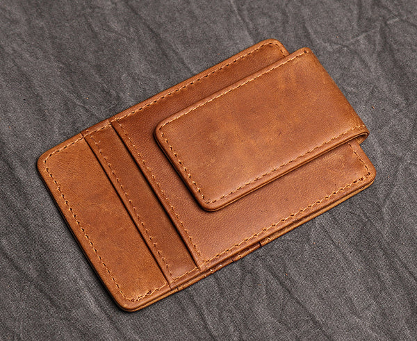 DEEPKEE original nubuck handmade full-grain genuine leather cowhide bag DEEPKEEE LEATHER | Minimalist RFID Blocking, Credit Card Holder For Men & Women No.J033