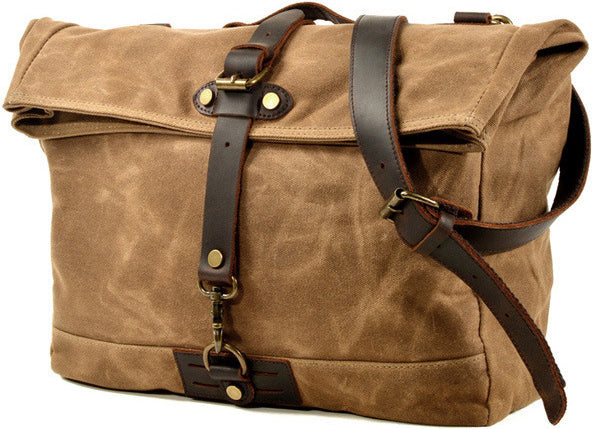 DEEPKEE original nubuck handmade full-grain genuine leather cowhide bag Fixed Gear Bags No.6060