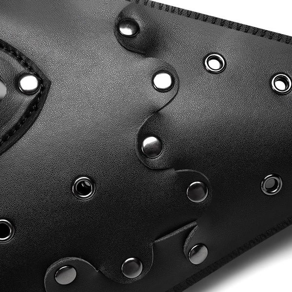 DEEPKEE original nubuck handmade full-grain genuine leather cowhide bag Gothic Cosplay Punk pointed Bird Beak Leather Face Mask #FPBM014