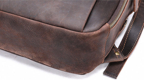 DEEPKEE original nubuck handmade full-grain genuine leather cowhide bag Bartholomew Cowhide Backpack No5008